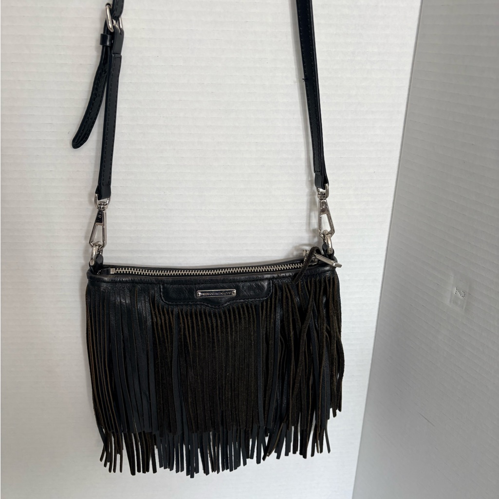 Rebecca Minkoff Boho Black Fringe Crossbody Bag